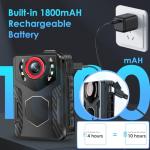 1080P Body Camera with Night Vision and Audio