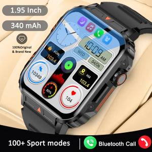Military Smartwatch with Health Monitor & Waterproof Protection