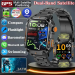 Military GPS Smartwatch with Flashlight and Wireless Call