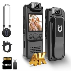 SixBondsCam 4K Wearable Body Camera with Audio