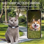 Waterproof HD Pet Collar Camera with Night Vision