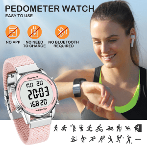 Hearkent Women's Digital Pedometer Sport Watch