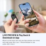 Mini Wearable Action Camera with Hands-Free Recording