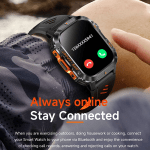 Military GPS Smartwatch with Flashlight and Wireless Call