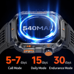 Military GPS Smartwatch with Flashlight and Wireless Call