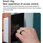 Smart NFC Fitness Tracker Ring with Heart Rate