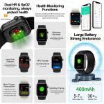 ECG Smartwatch with AMOLED Screen and Blood Pressure Monitor