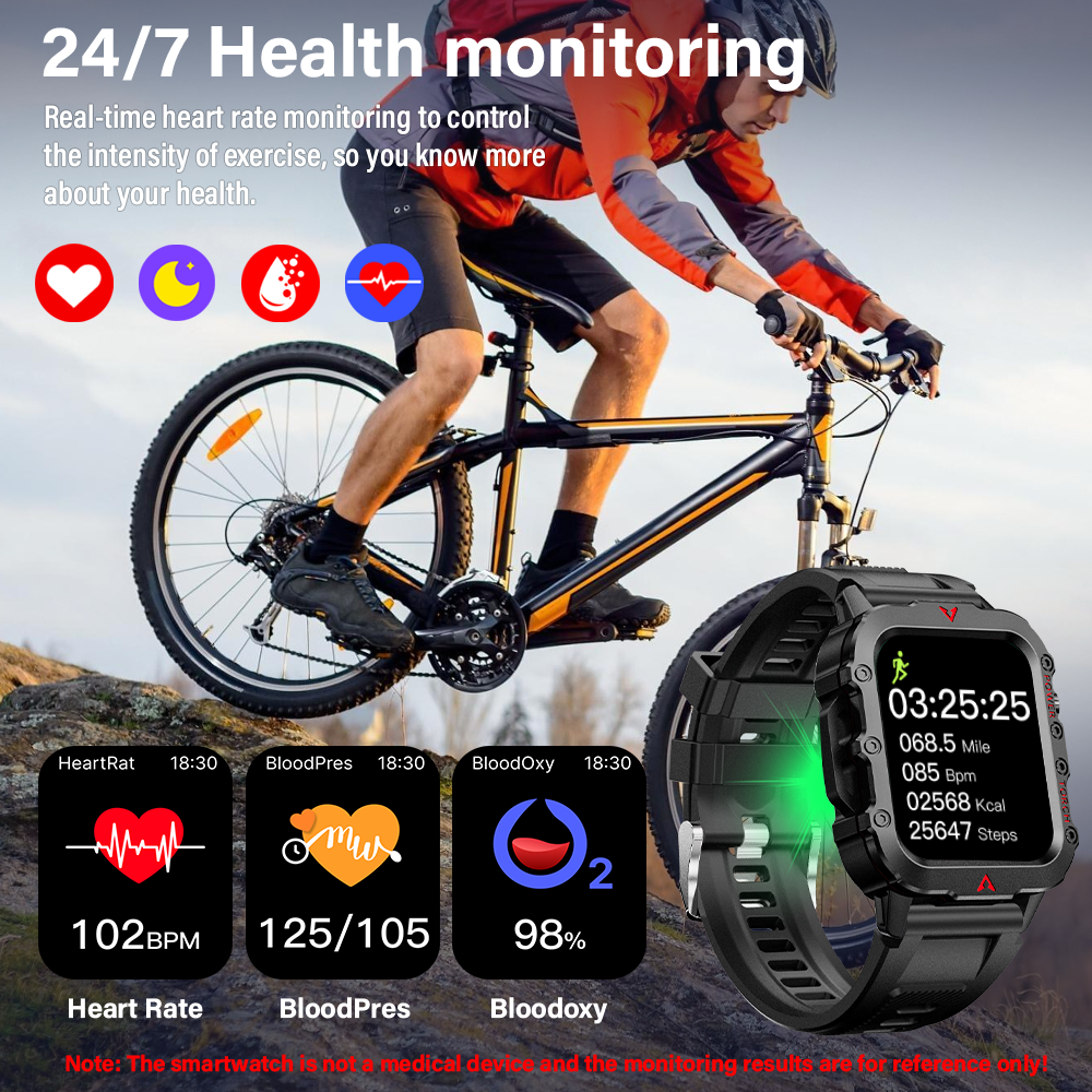 Men's Outdoor Smart Watch with Health Monitor