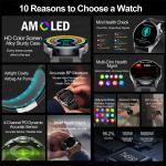 Smart Watch with AMOLED Display and Health Monitoring