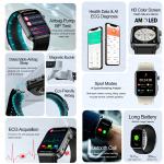 Airbag Smartwatch with ECG and Blood Pressure Monitor