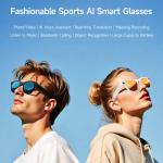 Smart AI Translator Glasses with Bluetooth 5.3
