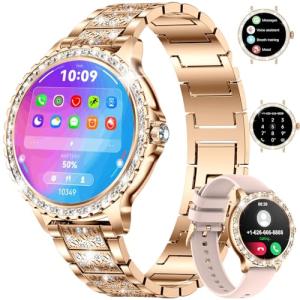 LIGE Women’s Smart Watch with Call Function, Rose Gold