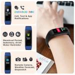 Slim Waterproof Fitness Tracker with Heart Rate Monitor