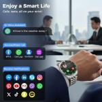 OIKKEI Luxury Smart Watch for Men - AI Voice & Bluetooth