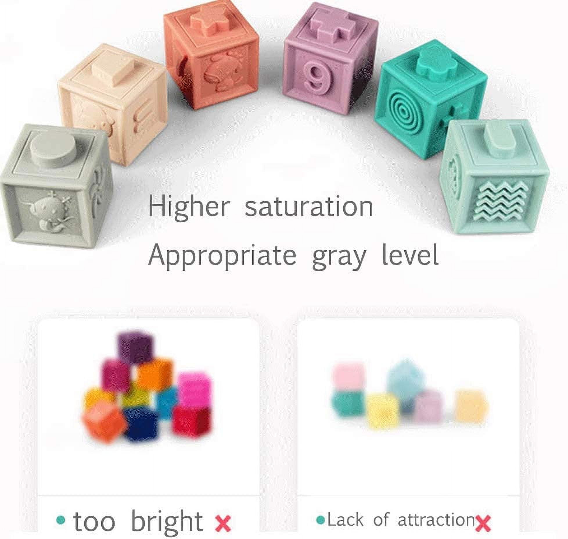 Montessori Soft Stacking Blocks for Baby Play