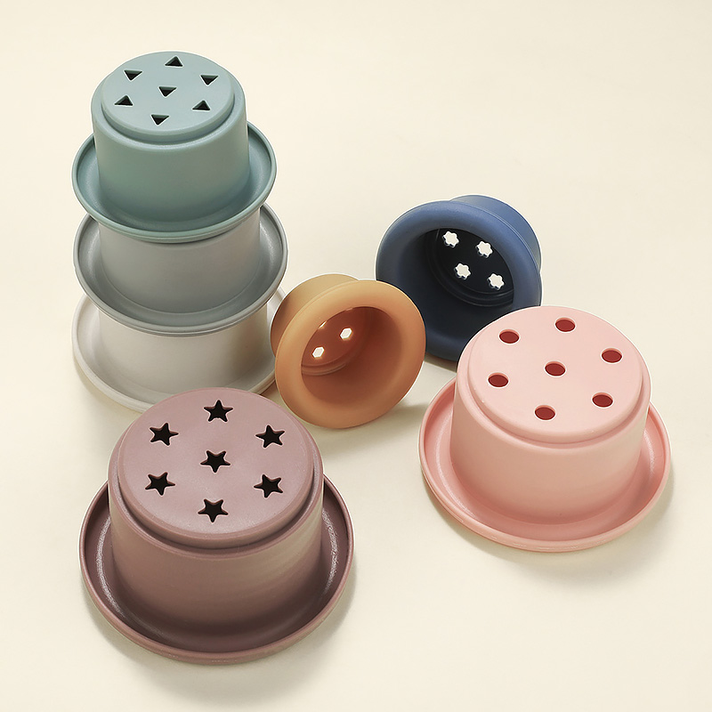Silicone Stacking Toy and Teether for Babies