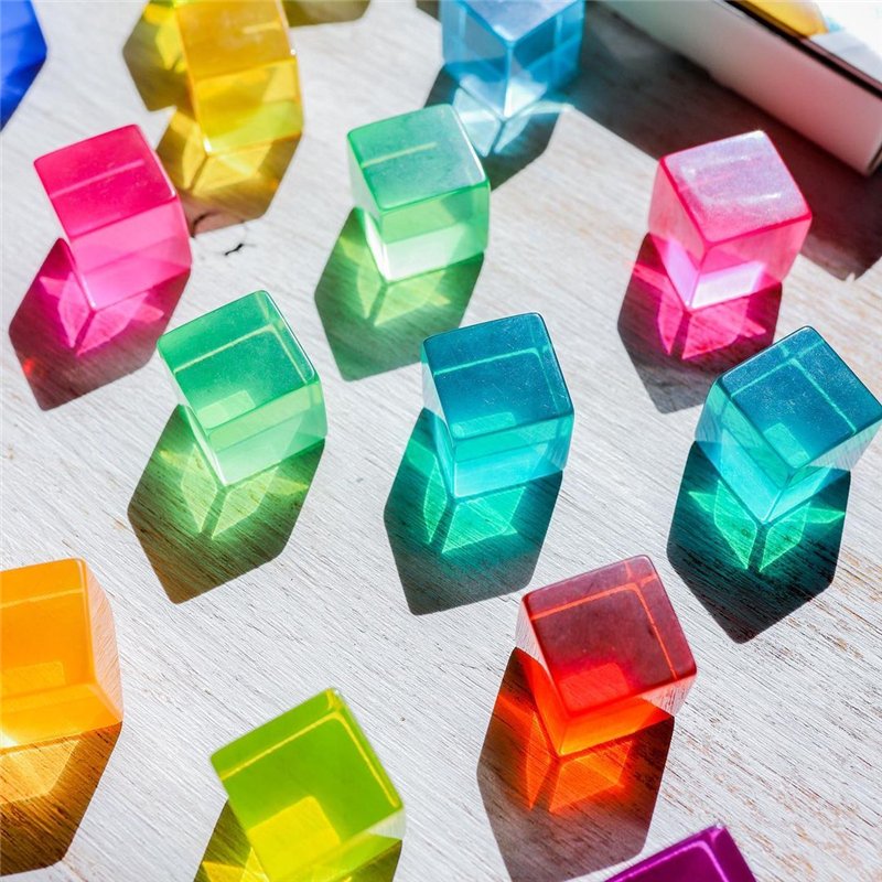 Colorful Acrylic Stacking Blocks for Kids Learning