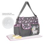Unicorn Diaper Bag - Gray Print