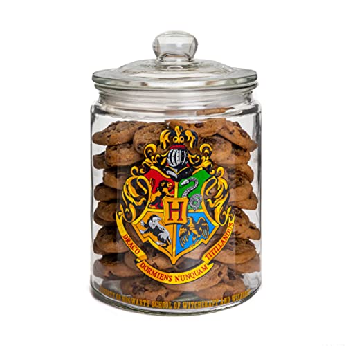 Harry Potter Hogwarts Glass Cookie Jar - Official