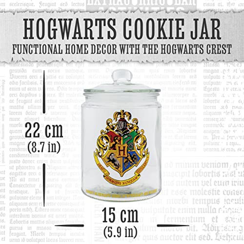 Harry Potter Hogwarts Glass Cookie Jar - Official