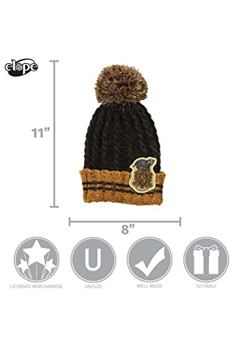 Hufflepuff Pom Beanie – Cozy & Stylish