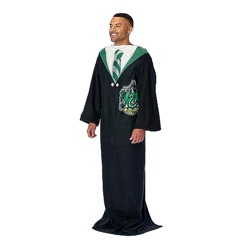 Slytherin Rules Comfy Sleeved Throw Blanket