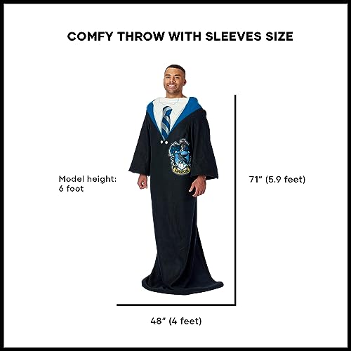 Ravenclaw Rules Comfy Throw Blanket with Sleeves