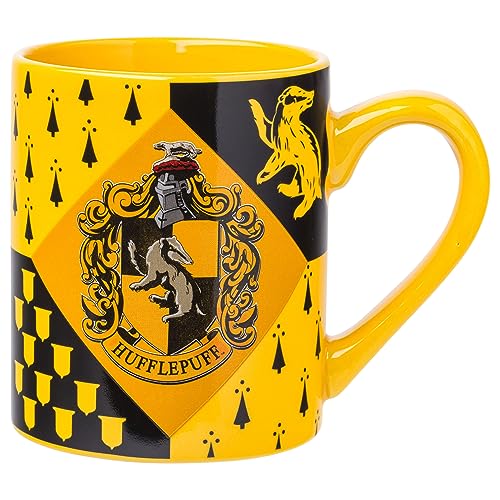Harry Potter Hufflepuff Crest Ceramic Mug, 414ml