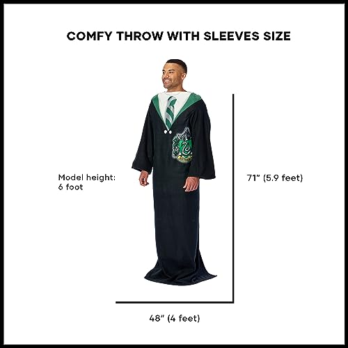 Slytherin Rules Comfy Sleeved Throw Blanket