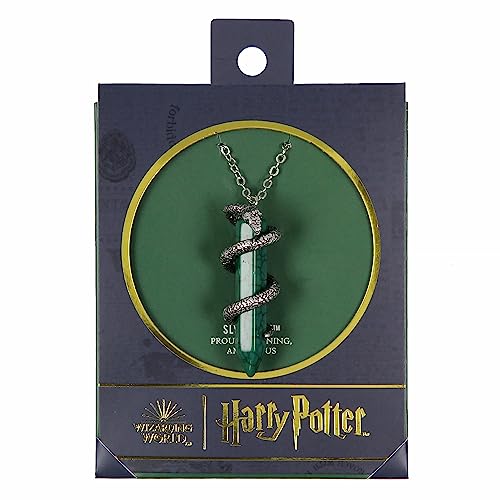 Slytherin Snake Gemstone Pendant Necklace