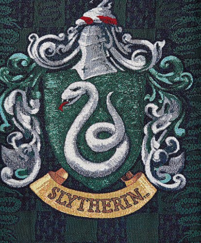 Slytherin Shield Woven Tapestry Throw Blanket