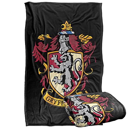 Gryffindor Crest Black Soft Throw Blanket