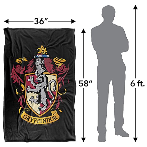Gryffindor Crest Black Soft Throw Blanket