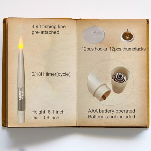 Floating Candles with Wand Remote - 12 Pack