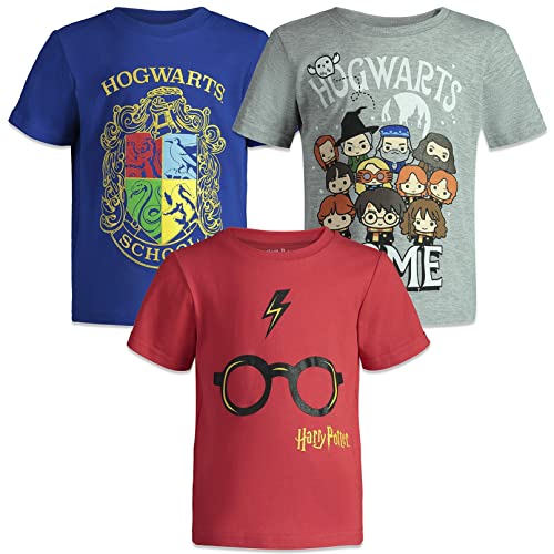Harry Potter Boys 3-Pack T-Shirts Blue/Grey/Red 18-20