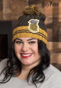 Hufflepuff Pom Beanie – Cozy & Stylish