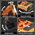 Reobrix RC Excavator Building Block Construction Toy