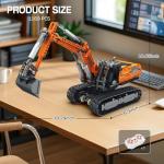 Reobrix RC Excavator Building Block Construction Toy