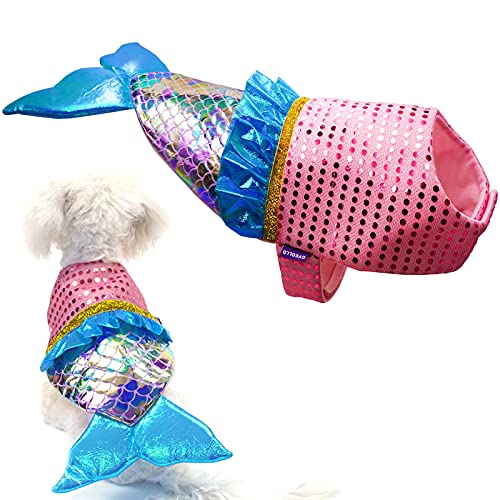 Sparkly Mermaid Dog Costume for Medium Dogs
