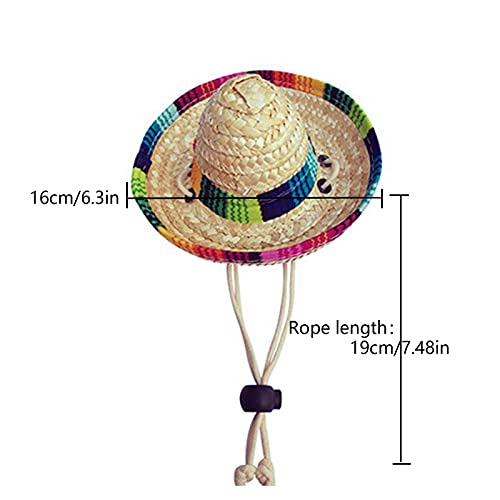 AWOCAN Funny Mexican Sombrero for Small Pets