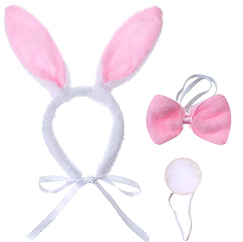 Dog Bunny Costume with Ears, Tail, and Bowtie