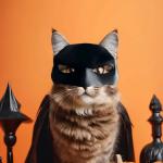 Black Matte Bat Mask for Cats and Dogs