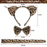 Leopard Cat Costume Set with Ears and Tail
