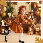 Lion Costume Set for Kids with Ears, Tail, and Gloves