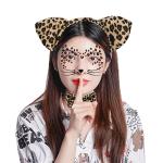 Leopard Cat Costume Set with Ears and Tail