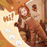 Lion Costume Set for Kids with Ears, Tail, and Gloves