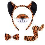 4-Piece Tiger Costume Set for Halloween Fun