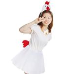 3D Chicken Costume Set with Headband and Tutu