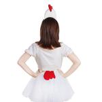 3D Chicken Costume Set with Headband and Tutu