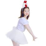 3D Chicken Costume Set with Headband and Tutu